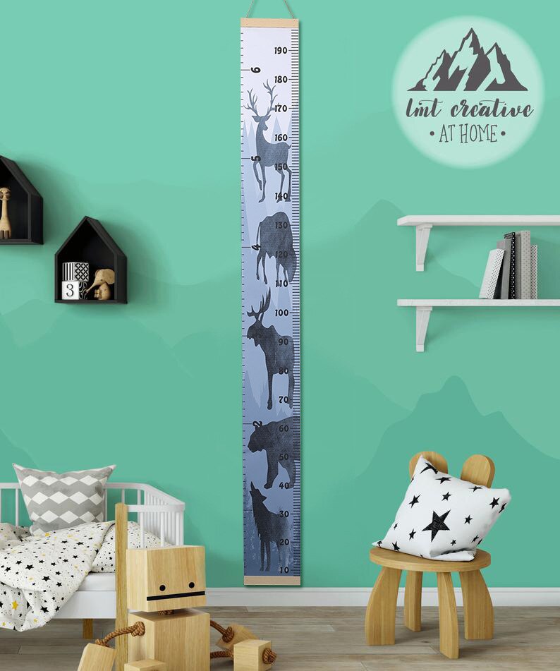 Kids Growth Size Chart Height Chart Baby Child Kids Height Ruler Measure Ruler Wall Sticker for Kids Room Home Decoration Hang