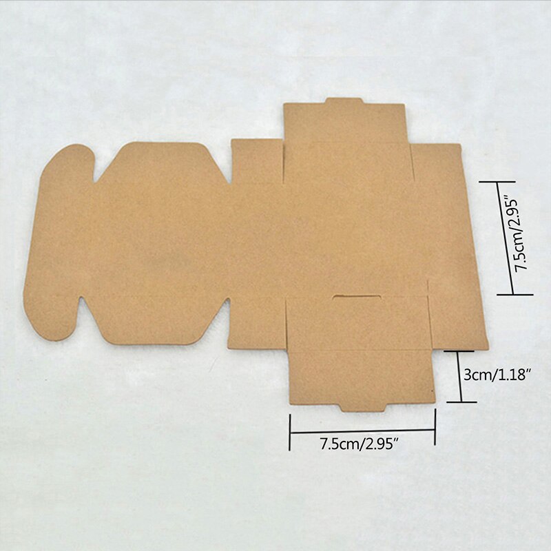 50Pcs/Lot DIY Handmade Packaging Paper Folding Packaging Box Soap Storage Holder Cardboard Box Natural Craft Box: Size L