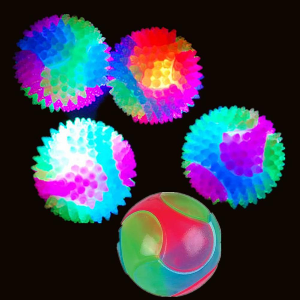 Glowing Ball Elastic Happy Exercise Rubber Flashing Elastic Ball Pet Supply for Home