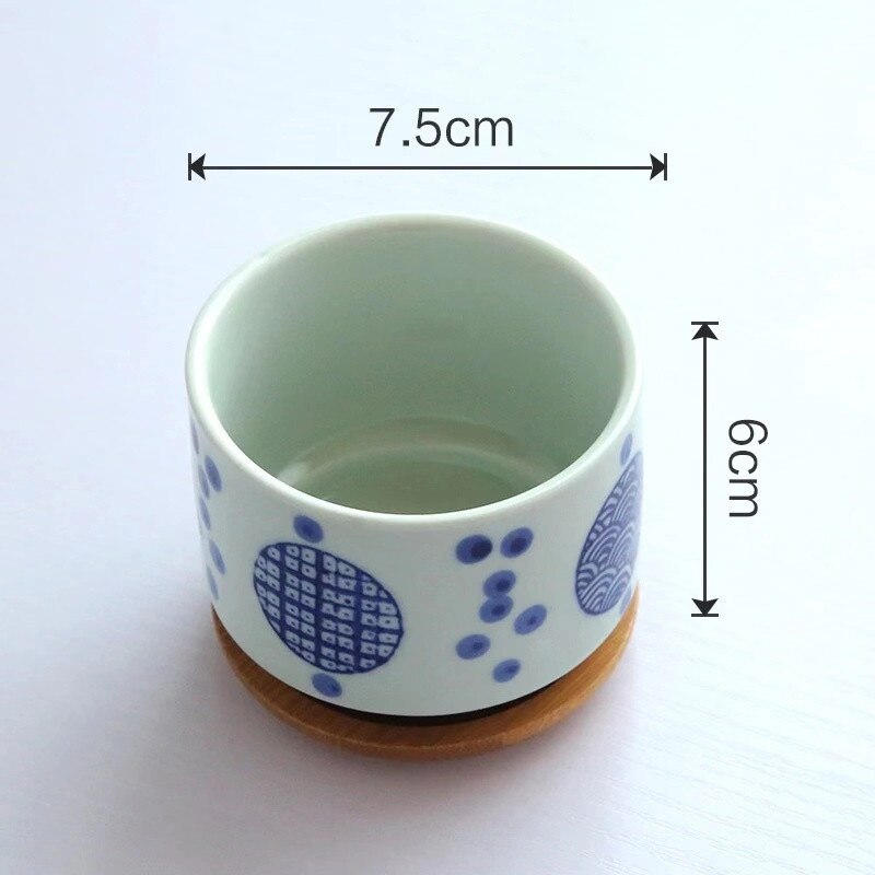 Ceramic Japanese Style Succulents Plants Container Office Bonsai Cactus Flower Pot Planter Home Garden Decor Ornaments: F