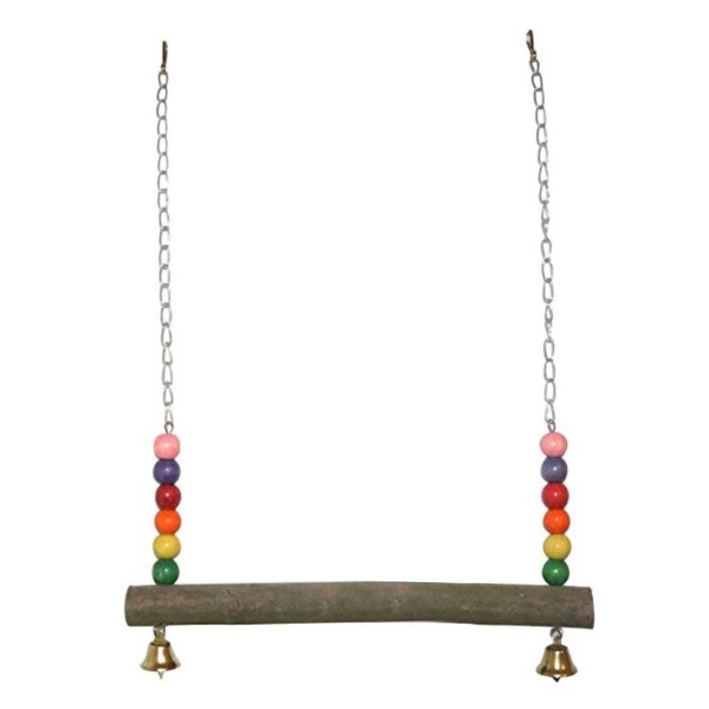 Columpio de madera para pollos, jaula hecha a mano para pájaros, loros, guacamayo, soporte de entrenamiento,