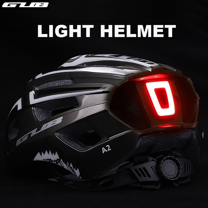 Gub Fiets Licht Helm Oplaadbare Breatheable Road Mountainbike Motor Helmen Met Achterlicht Lamp Fietsen Caps Hoed