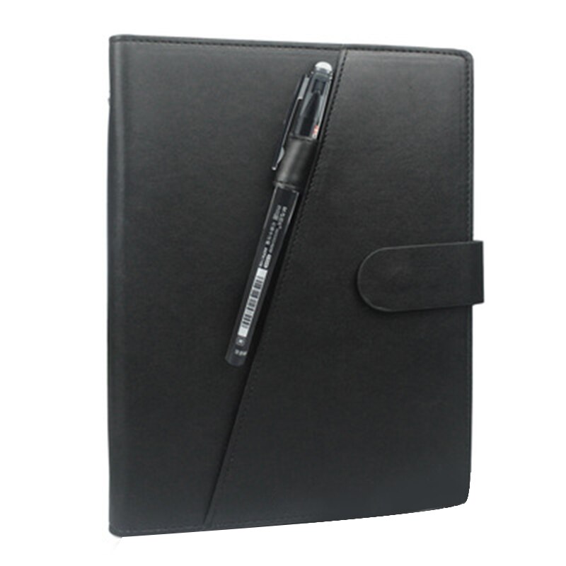 Bloc-notes intelligent réutilisable et effaçable avec stylo, pour l'école et le bureau, quotidien h-best: Black