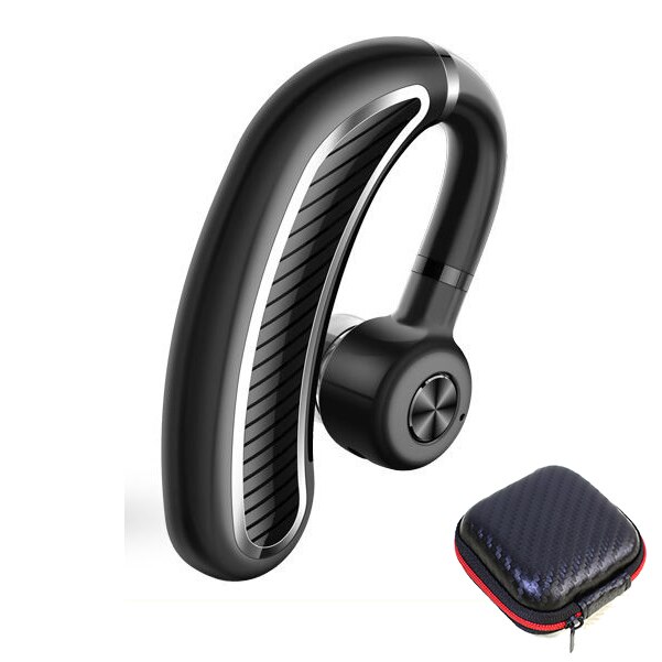 K21 langattomat kuulokkeet bluetooth kuulokkeet korvakoukut urheilukuulokkeet puhelimeen handsfree kuulokkeet latauskotelon äänenvoimakkuuden säätimellä: Musta hopeinen laatikko