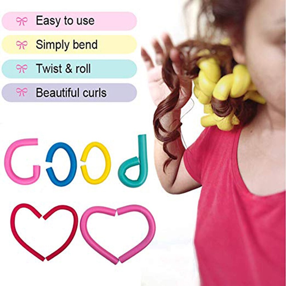 Baguette à friser en mousse souple, 42 pièces, pour boucler les cheveux, sans chaleur