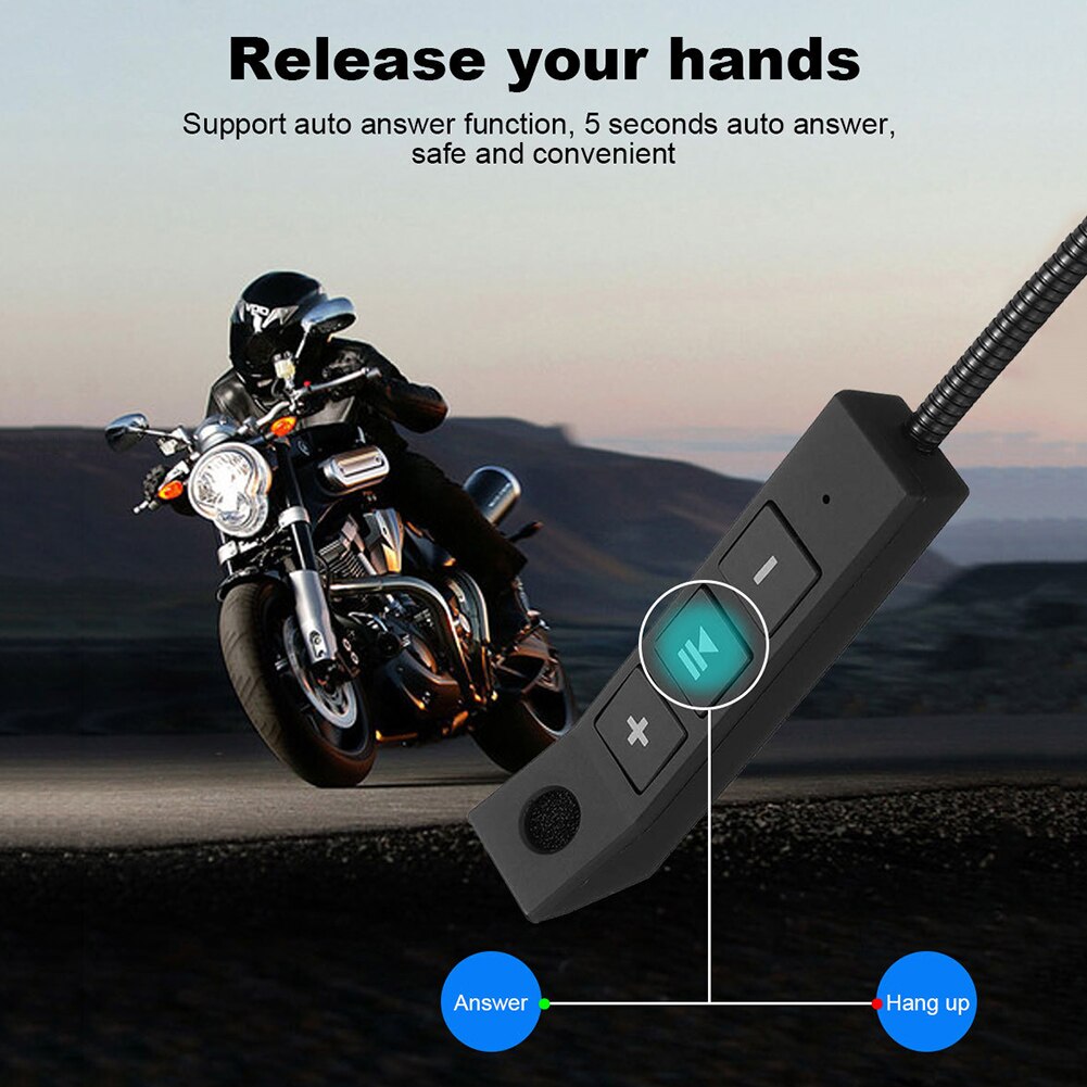 Motorcycle Helmet Bluetooth Headset Sports Riding Earphone Auto Answering with Mic