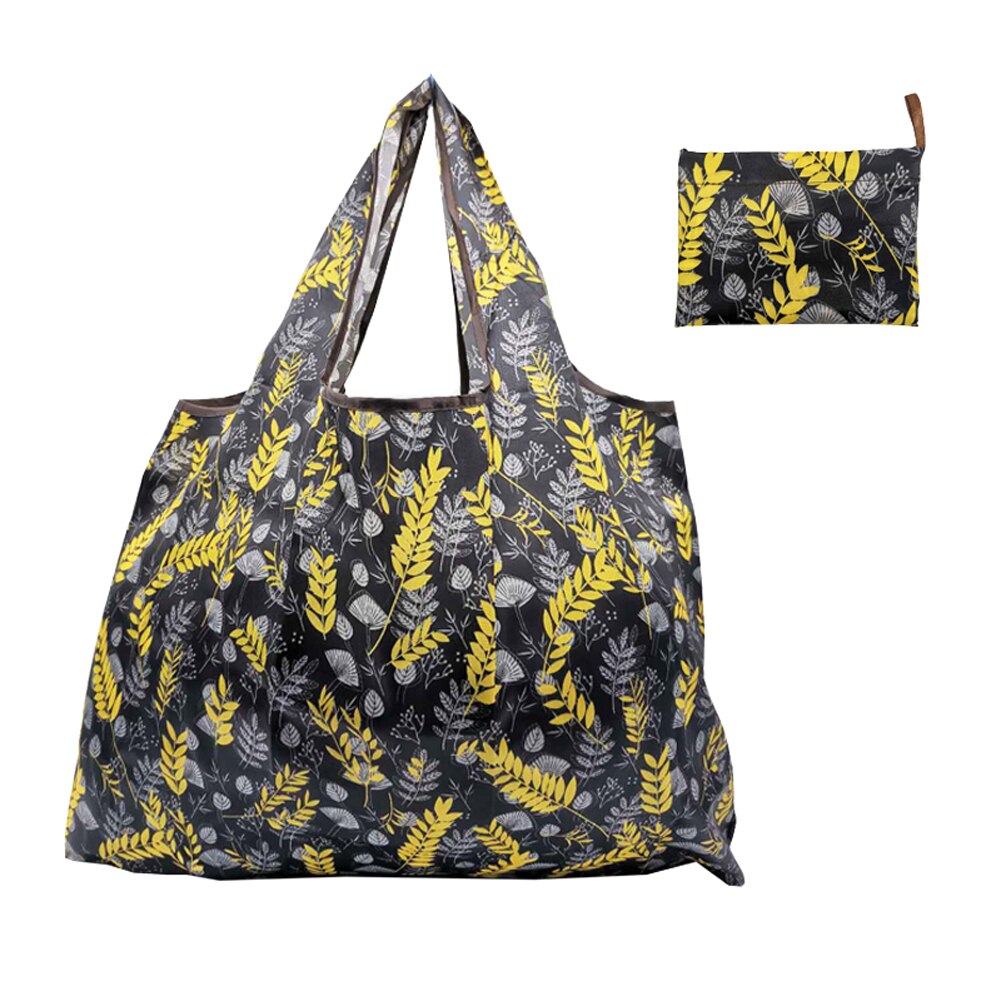 Women's Large Shopping Bags Foldable Washable Tote Reusable Handbag Waterproof Grocery Bag for Everyday Use: H