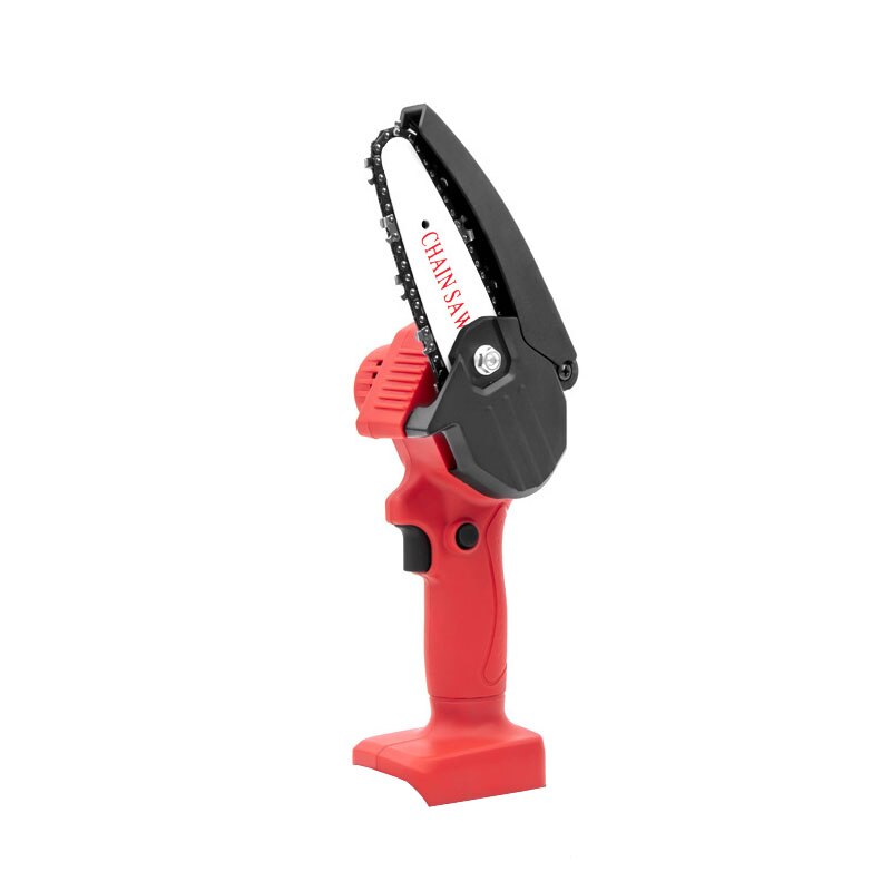 Magnitt Elektrische Kettingzaag 24V 4Inch Verwijderbare Snoeizaag Draagbare Houtbewerking Elektrische Mini Kettingzaag Hout Cutter Elektrische Zagen: red bare metal