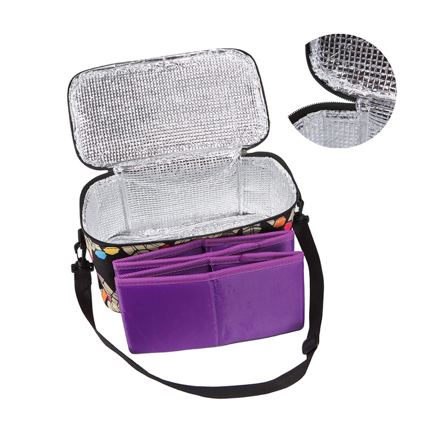 TOUCHFIVE Marker Pen Case Holder Large Capacity School Bag 120 Markers Organizer Multifunctional Zipper Storage Carrying Bag