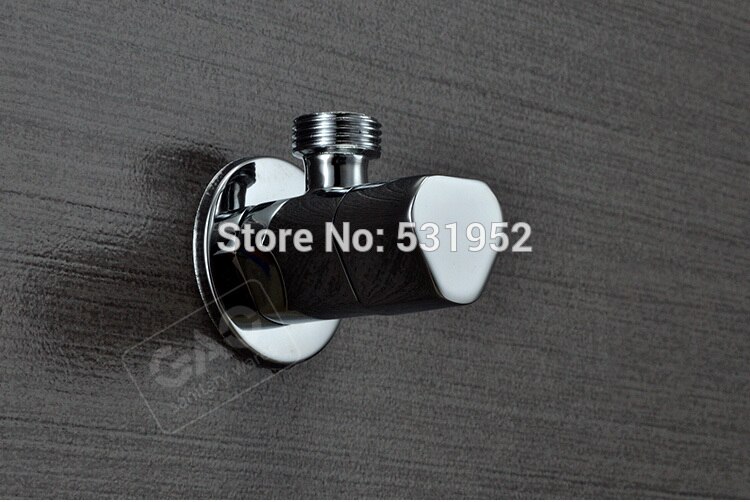 G1/2 "Außengewinde Messing Chrom Poliert Eckventil Wasserhahn Absperrventil Platz Ventil Chrom-finish Regelventil freies