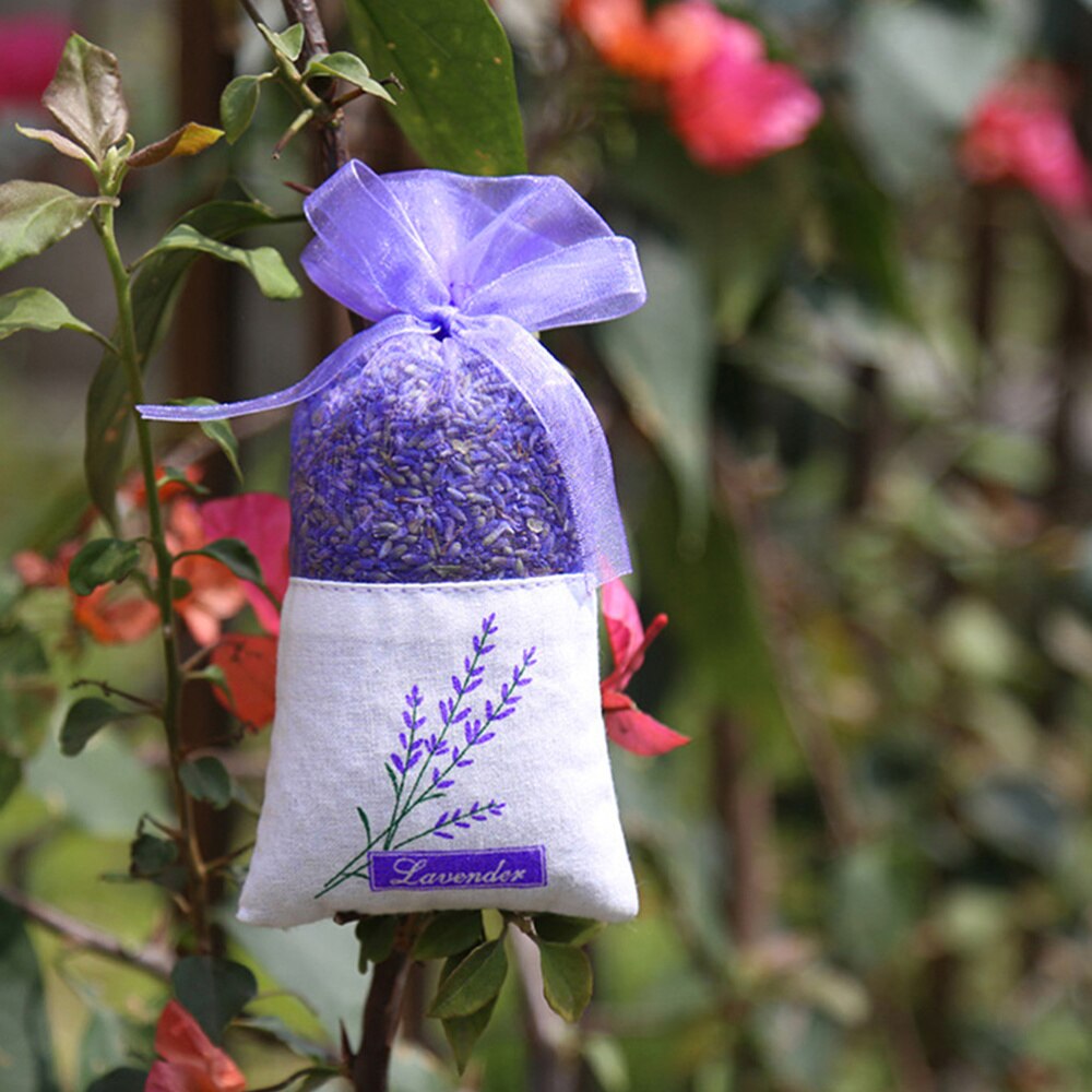 10 stk blomsterprint lavendelposer tomme duftpose poser taske til afslappende sovende lys lilla: Som vist 1