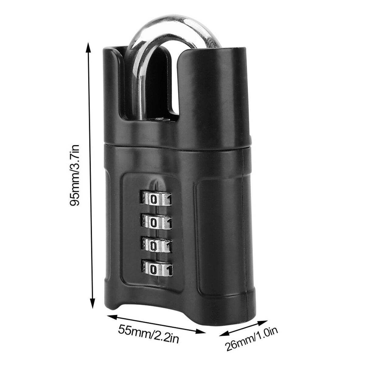 4 Digit Code Password Combination Padlock Waterproof High Security Zinc Alloy Door Lock​​ For Warehouse Courtyard Doors