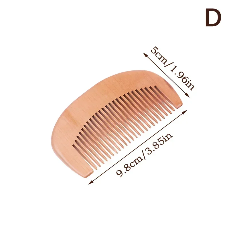 Peine de barba de madera para hombres, cepillo de pelo de bigote, dientes gruesos finos, bálsamos de barba perfectos, aceites esenciales, peines: Gris