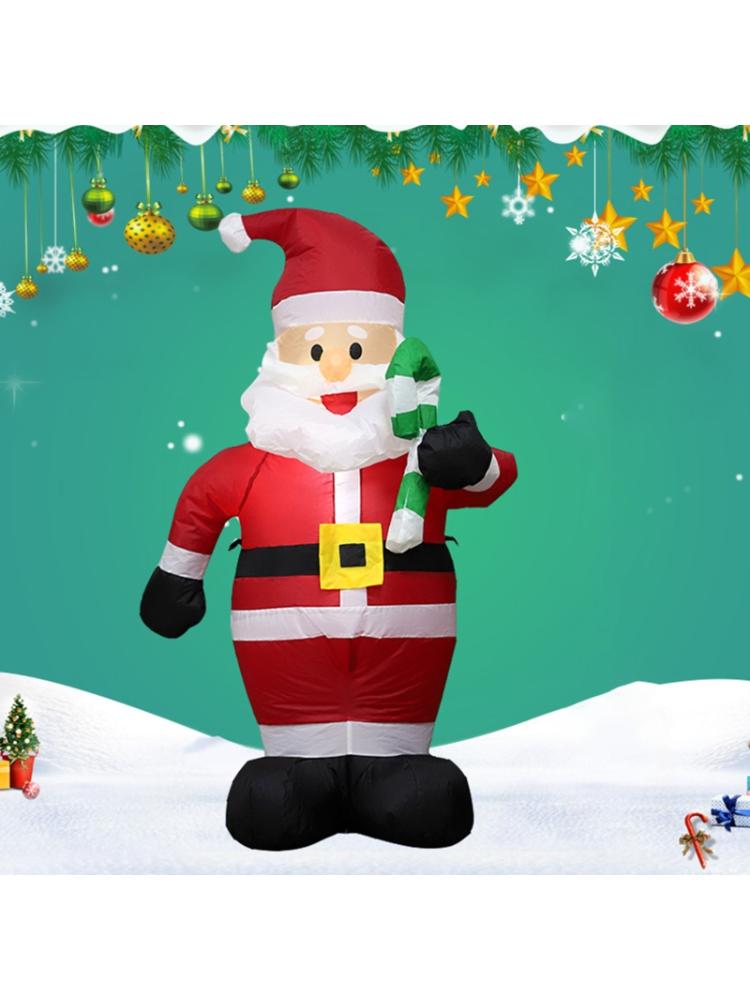Weihnachten Santa mit Süssigkeit Stöcke Aufblasbare Luftdurchblasen Ornamente Stütze Hof Riesen Rasen Schlauchboote Hause Familie Außerhalb