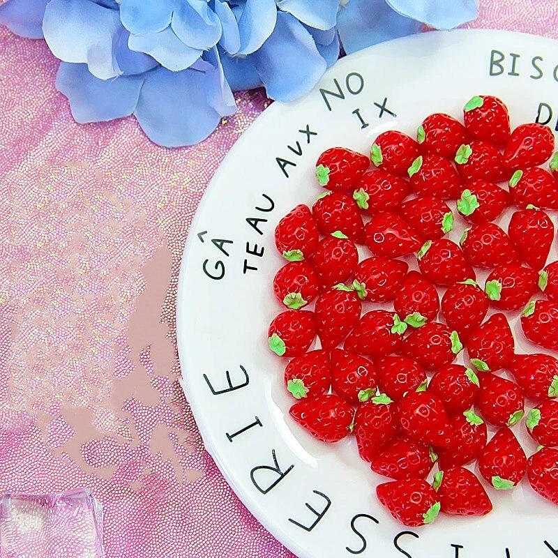 6pz mini Fragola Decorazione del Mestiere di DIY kit Forniture di Nuovo Arrivo Decorazione Forniture
