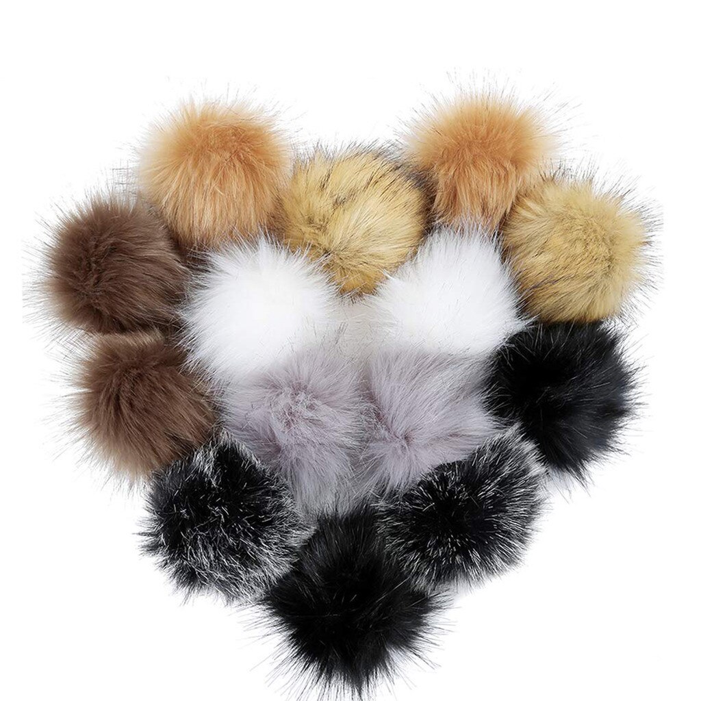 DIY Faux Fur Pluizige Pompom Bal voor Hoeden Schoenen Sjaals Sleutelhangers Bag Charms Vrouwen Hoed Schoenen Accessoires Sleutelhanger