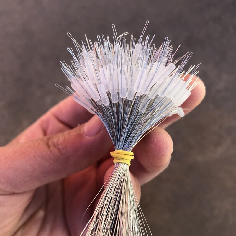 Bouchon de pêche en caoutchouc pour flotteur, 300 pièces/lot, flotteur cylindrique, espace B: White M