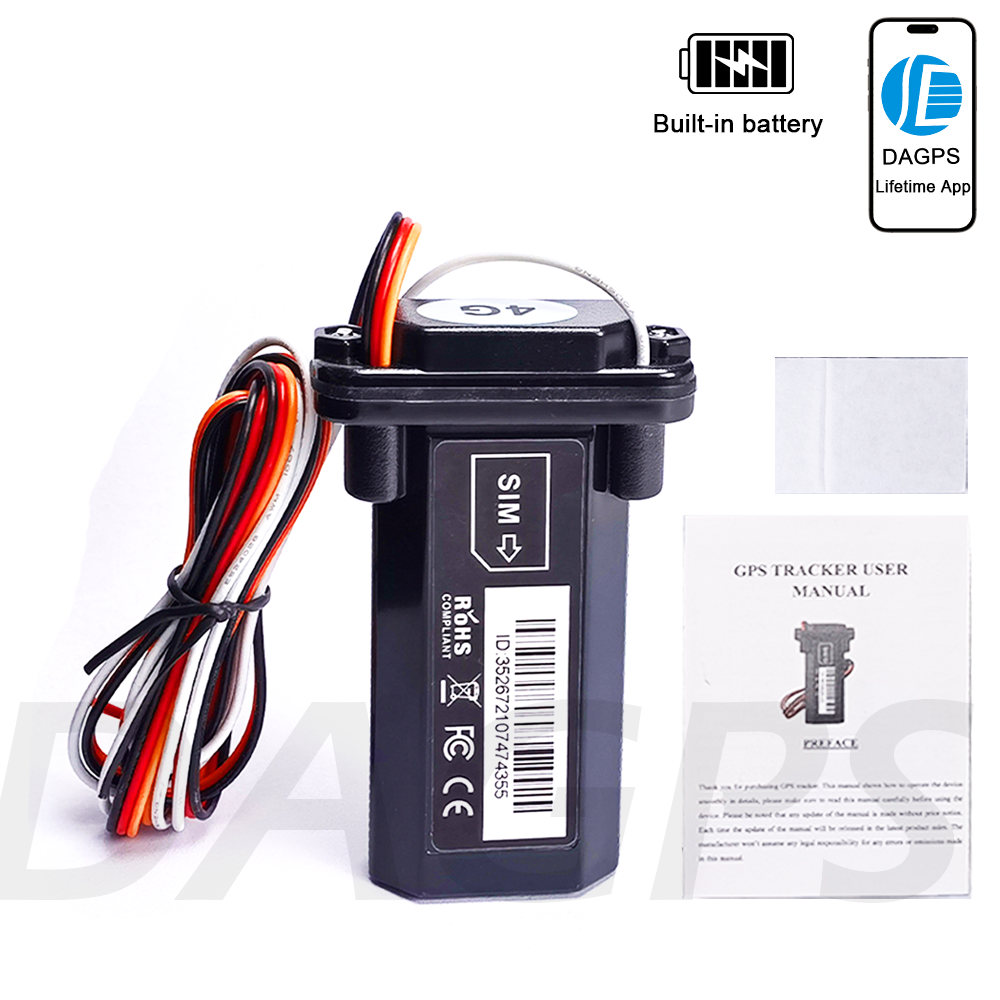 Lokalizator GPS T12 z wbudowaną baterią ST-901 12~80V szeroki zakres napięcia robić samochodu motocykla pojazdu urządzenie GPS z aplikacją na całe życie: Brązowy