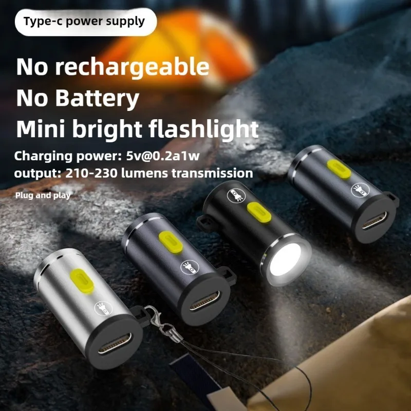 Compacte Type C Power-zaklamp Mini draagbaar LED-licht Kleine LED-zaklampen voor buitenverlichting Fietsen Kamperen en wandelen
