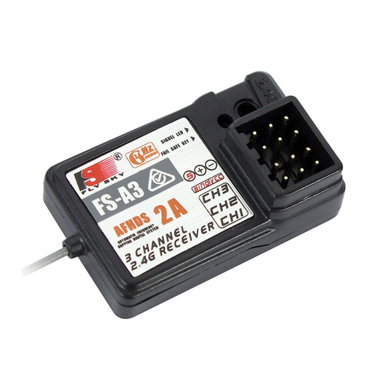 Récepteur Flysky FS-A3 2.4G 3CH – Etanche, Compatible GT2E GT2G, Voiture / Bateau