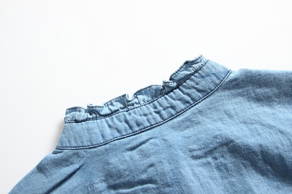 2019 Bambini vestiti per le ragazze Del Bambino Del Bambino Del Denim Delle Ragazze Del Vestito Principessa A Maniche Lunghe Vestito Dal Tutu Abiti Da Cowboy vestido infantil