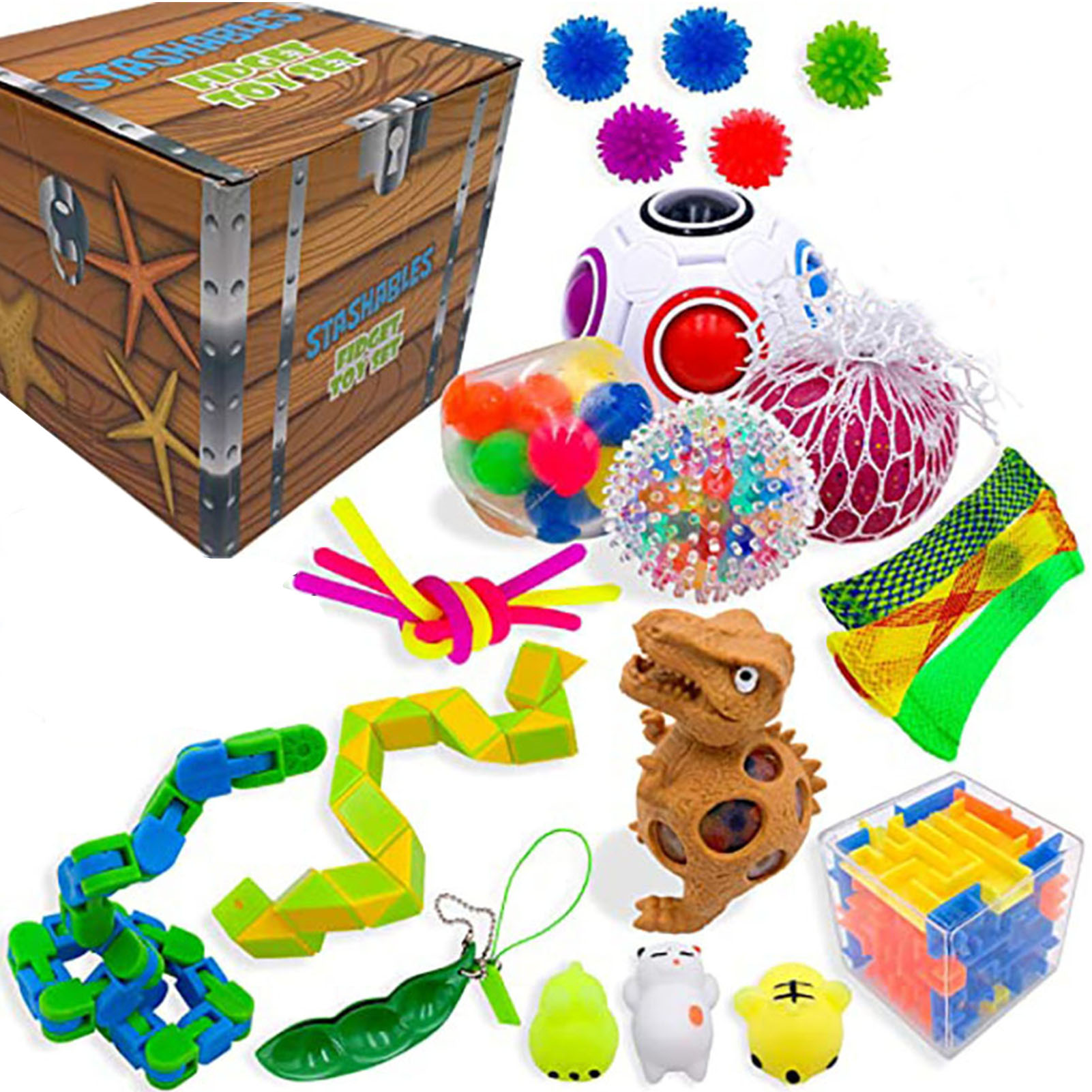 22 Pack Zappeln Sensorischen Spielzeug Set Stress Relief Spielzeug Autismus Angst Relief Stress Pop Blase Zappeln Sensorischen Spielzeug Für Kinder erwachsene: 06