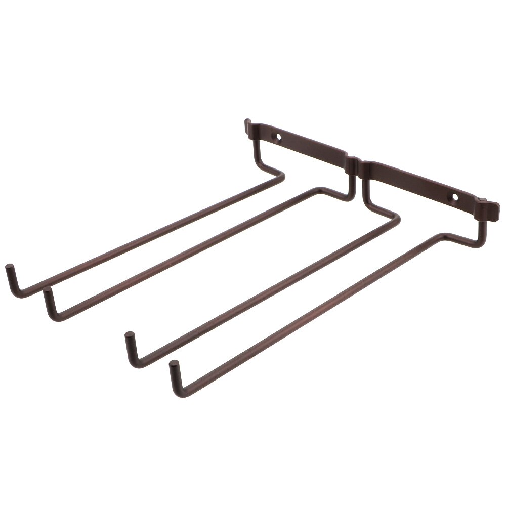 Wall Mount Hanger Double Row Home Kitchen Holder Shelf Barware Accessories Bar Wine Rack Stemware Hanging