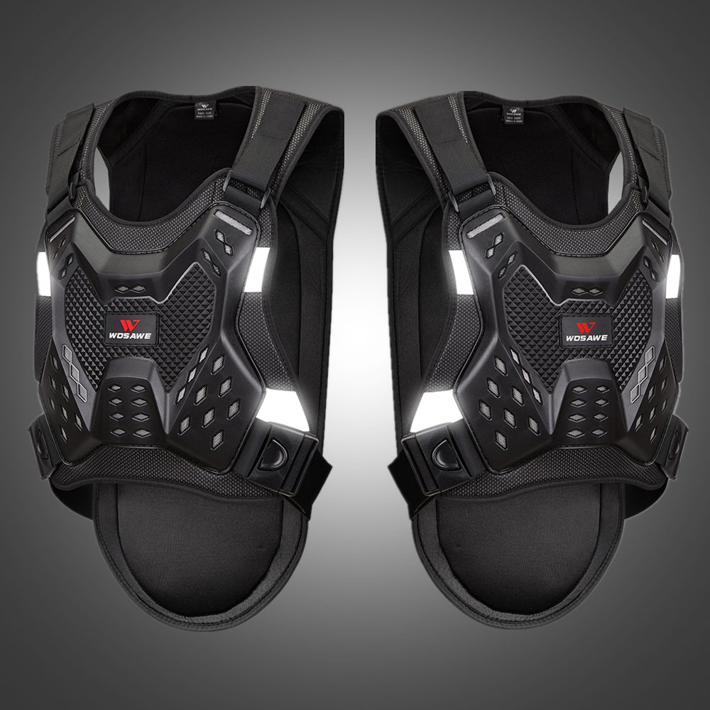 WOSAWE Back Protection Support MTB Cycling Windbreaker Spine Knee Elbow Protector Protective Gear Motocross Armor Vest Jackets