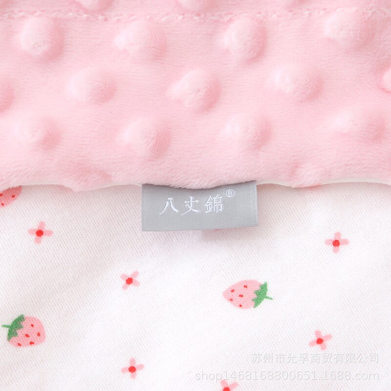 Couverture en coton imprimé de marque, couverture thermique douce en minky à pois pour tout-petits, couverture pour bébé, couvre-lit pour enfants, couette pour enfants