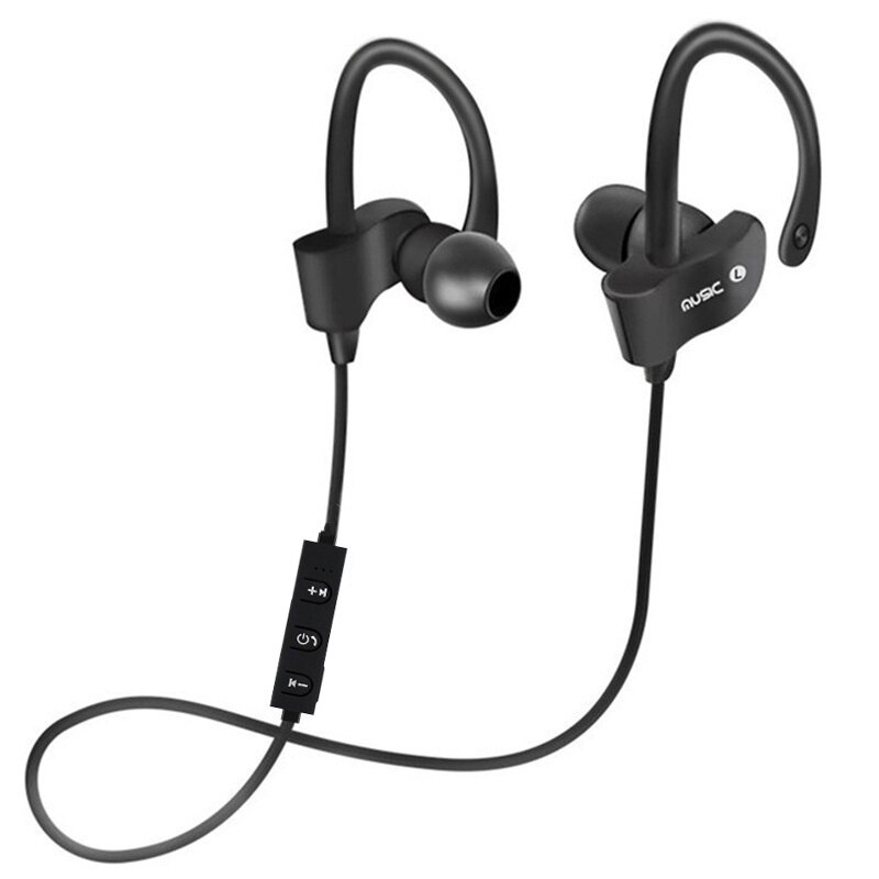 558 Bluetooth Hoofdtelefoon Oorhaakje Oordopjes Stereo Bluetooth Headset Draadloze Sport Oortelefoon Handsfree Met Microfoon Voor Alle Smart Phone: Black