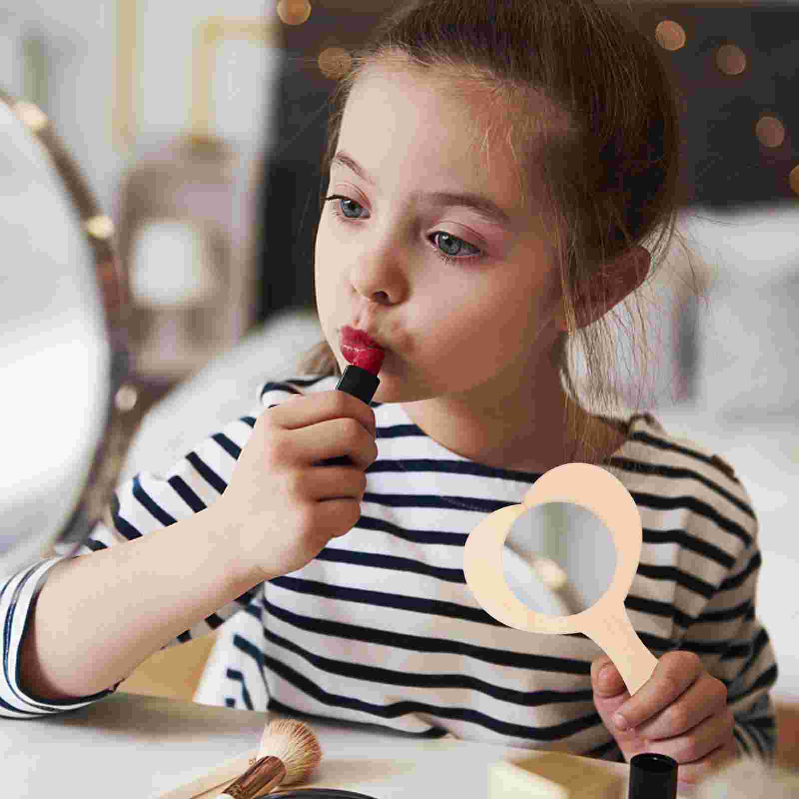 10pcs DIY Mirror Unique Blank Party Kids DIY Painting Mirror DIY Materials DIY Wooden Mirror