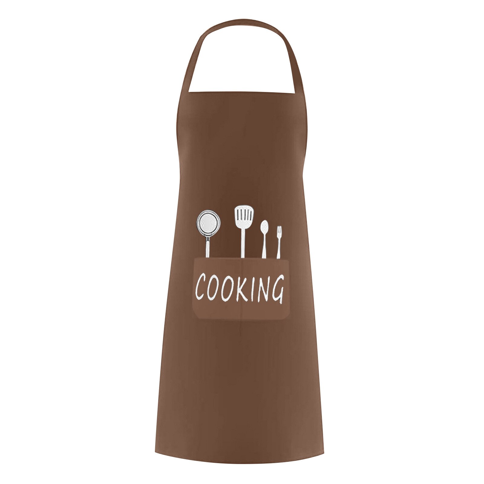 Unisex Parent Adult The Family Kitchen Lovely Print Family Aprons Kitchen Apron Hairdresser Aprons Bibs Kitchen Accessory#T2: Brown 