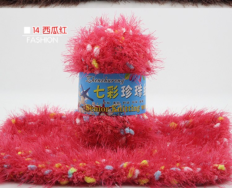 Mylb 1 bolde= 50g pelsgarn nøgle ultra blød koral farverig fleece baby varm garn strikning: Farve 14