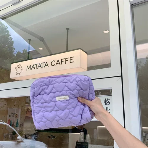 Flower Pattern Women Makeup Bag Toiletries Cosmetic Organizer Zipper Bag Travel Wash Pouch Cosmetic Bag Female Make Up Bags: Khaki