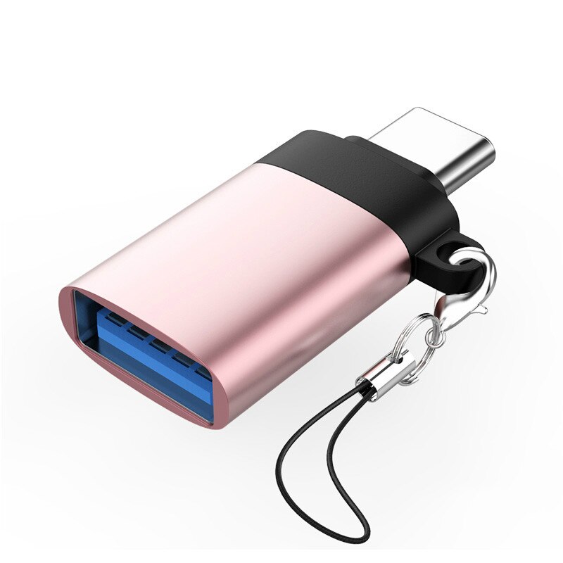 Usb Type C Otg Adapter Usb C Naar Usb 3.0 Otg Type-C Converter Voor Macbook Samsung S10 S9 huawei Mate 20 P20 USB-C Connector: Rose Gold