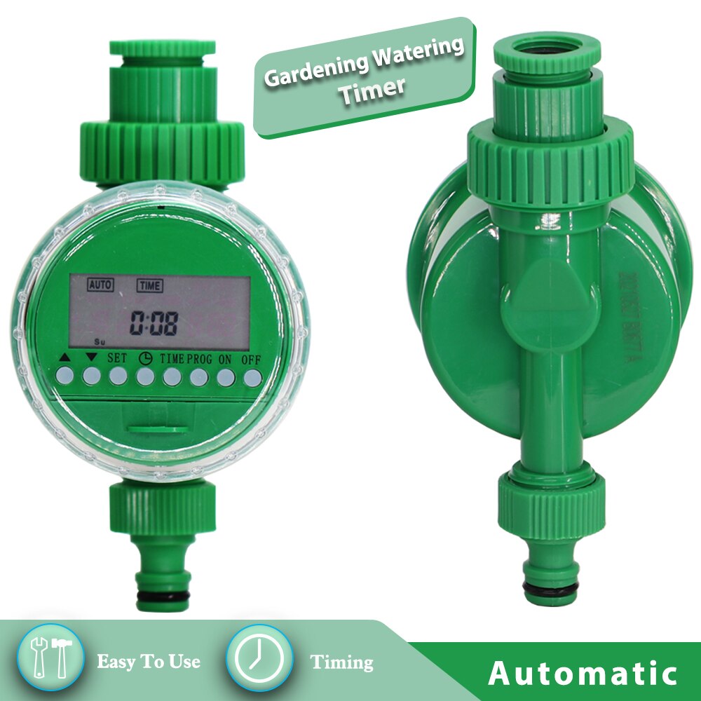 Garden Automatic Watering Timer Irrigation Controller LCD Programmable Family Lawn Hose Faucet Auto And Manual Mode Sprinklers