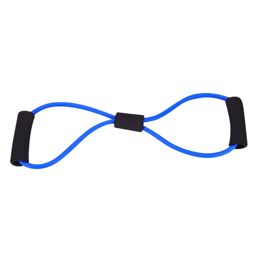 Resistance Stretch Rubber Training Rope Tube Workout Fitness Exercise Yoga: Blue