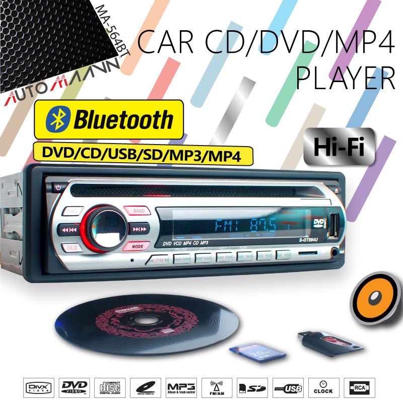 Cd/Dvd Usb/Tf Radio Ontvanger Slot Bluetooth Speler Met Auto In-Dash