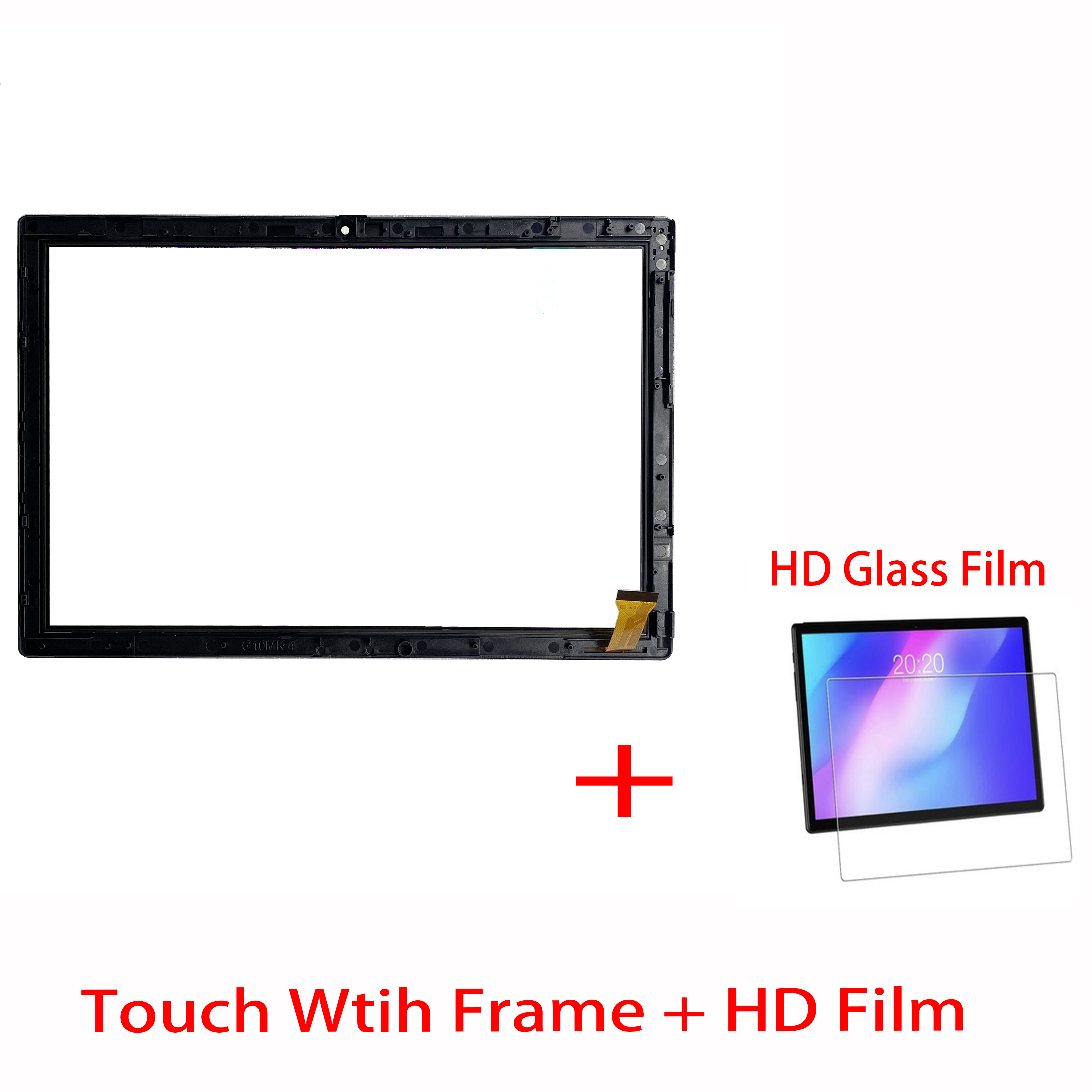 Teclast-P20 HD Touch Screen Painel Digitador De Substituição De Vidro, 10.1 ", 10.1", Alto, Novo, TLA007: Dourado