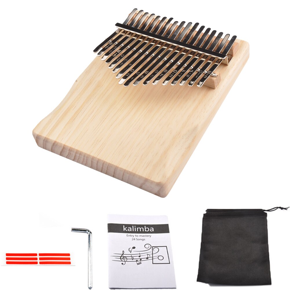 17 Key Kalimba African DIY Wood Thumb Finger Piano Wooden Musical Instruments Sanza Mbira Kalimba Play for Beginner