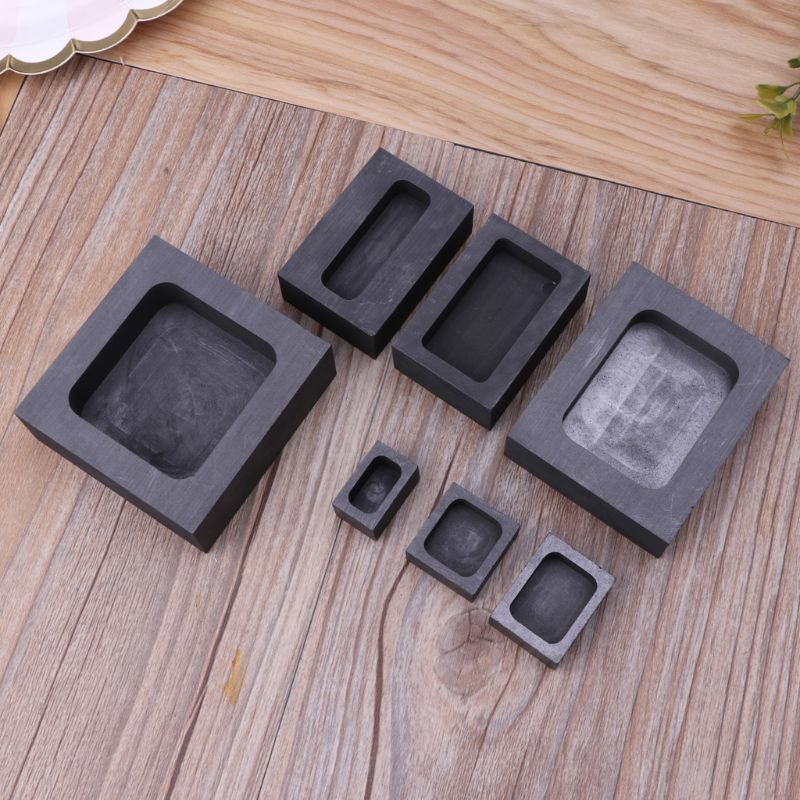Hoge Zuiverheid Zwart Graphite Ingots Bar Mold Mould Smeltkroes Voor Melting Goud Zilver Messing Casting Raffinage Sieraden Gereedschap