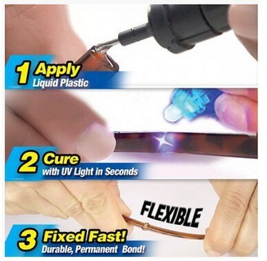 Herramienta de reparación de luz UV con pegamento, compuesto de soldadura de plástico líquido, superalimentado, 5 segundos, 1 Uds.