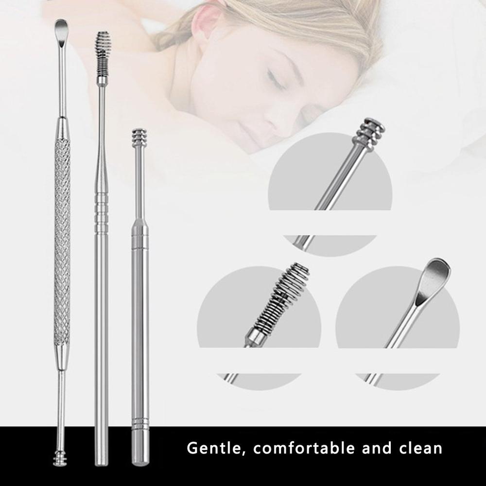 7Pcs Set Rvs Oor Pick Lepel Earpick Artefact Gesp Oor Schoner Oor Care Tool