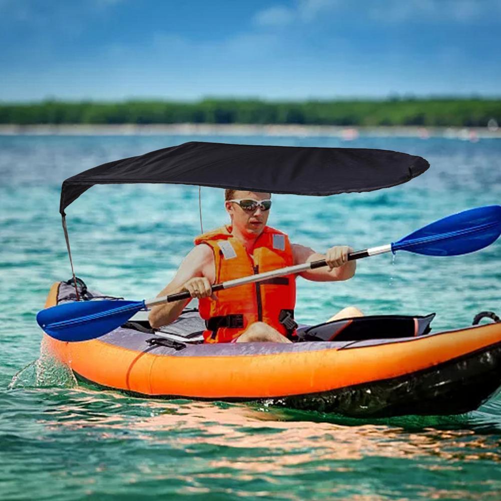 Polyester Single Person Kayak Boat Sun Shelter Anti UV Rainproof Canopy Sun Shade Sailboat Kayaking Awning Top Cover For Fishing