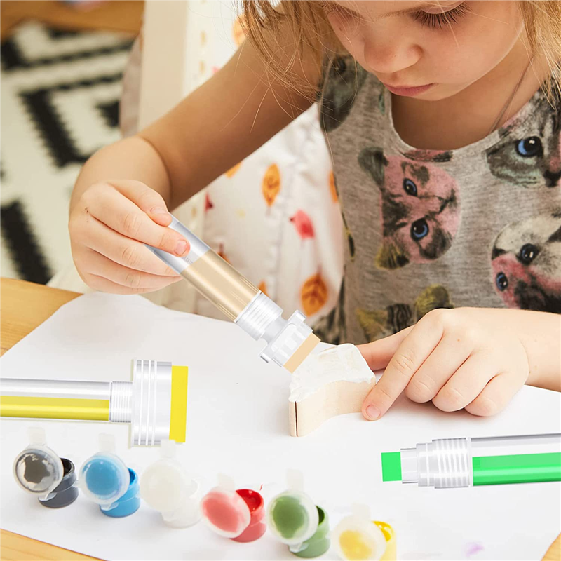 Pennarelli per graffiti da 5 pezzi pennarelli per vernice ricaricabili ritocchi per penna per pittura con 5 punte di ricambio (50mm, 30mm, 15mm)