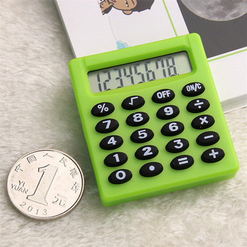 BINFUL 10 stks Super Mini Snoep kleur Rekenmachine Functie Studenten Kantoor Collectie Calculator Student: green