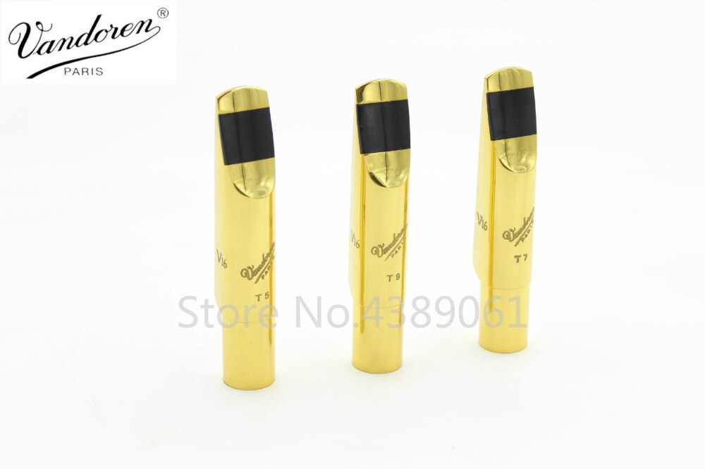 Vandoren V16 Series Metal Gold Lacquer Saxophone Mouthpiece For Alto Tenor Soprano Sax Accessories Size 5 6 7 8 9