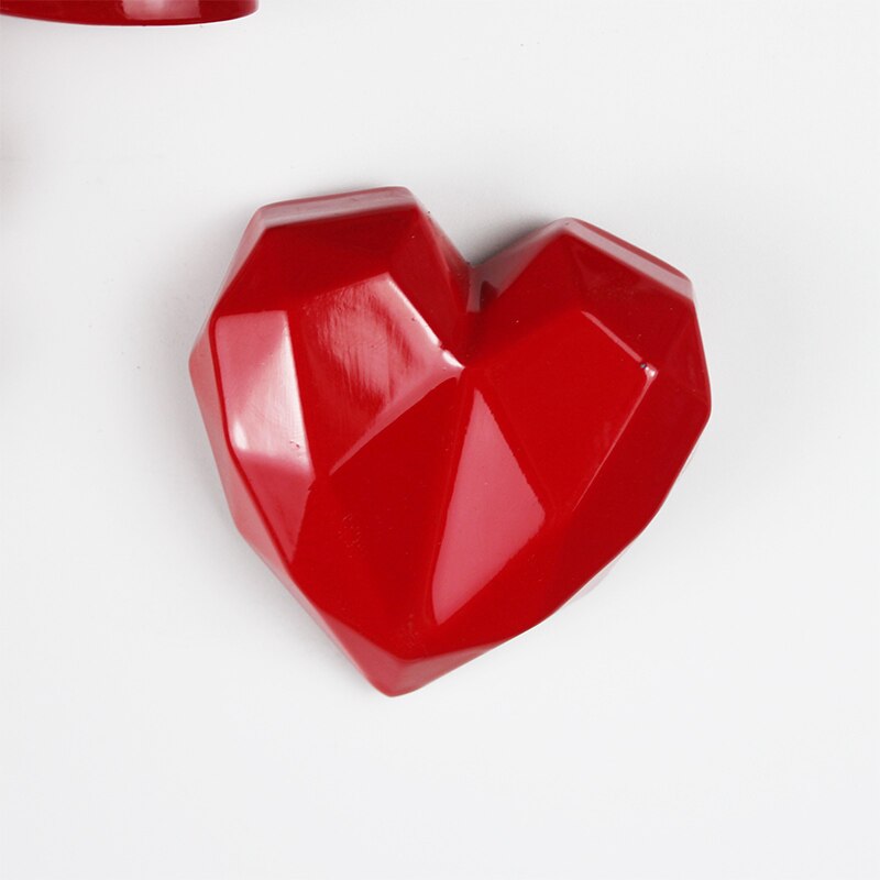 Red Heart Home Decoration Couple Refrigerator Sticker Romantic Wedding Polyresin Fridge Magnet Souvenir Decoration: Purple