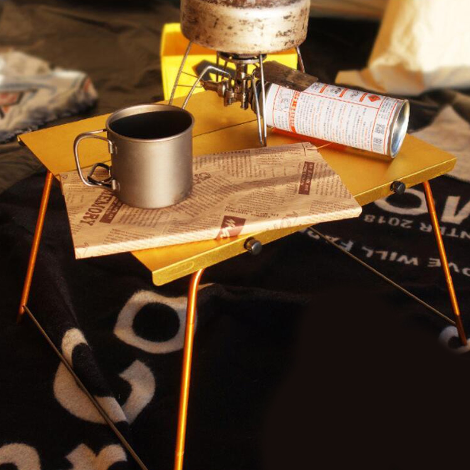 Portable Outdoor Dining Table, Folding Camping Picnic Foldable Table Lightweight Desk with Carrying Bag for Tent