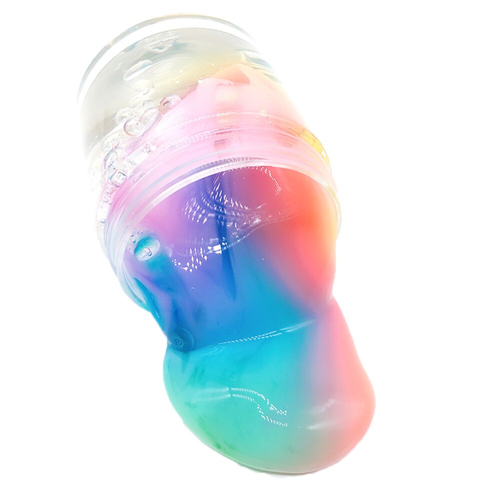 80ml SchöNe Farbe Mischen Wolke Schleim Duftenden betonen freundlicher Tonne Spielzeug ÜSpund freundlicher Hände Auf Fähigkeit juguetes para niños